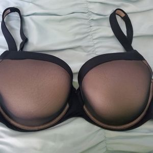 Torrid Black Mesh/Nude Full Coverage Bra 40DD